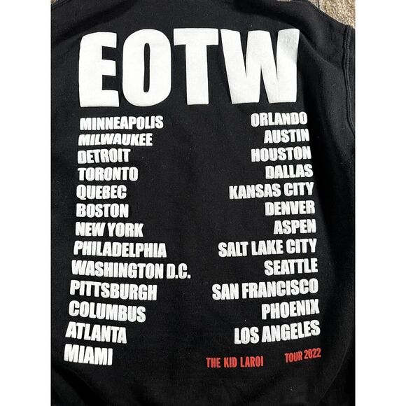The Kid Laroi End Of The World Tour 2022 Hoodie Adult Small Black Merch TKL EOTW - Picture 9 of 10